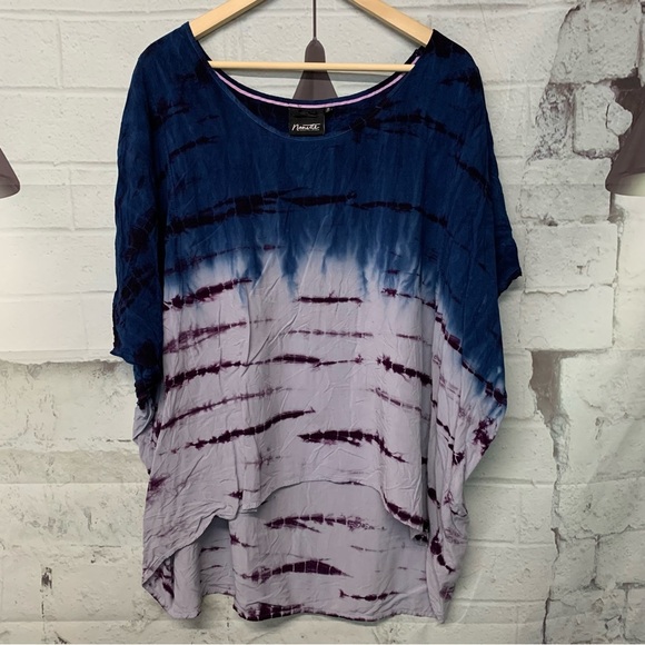 Nanette Lepore Tie-Die Top Hi-Low - Picture 2 of 5